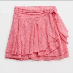 aerie chiffon wrap skirt xs